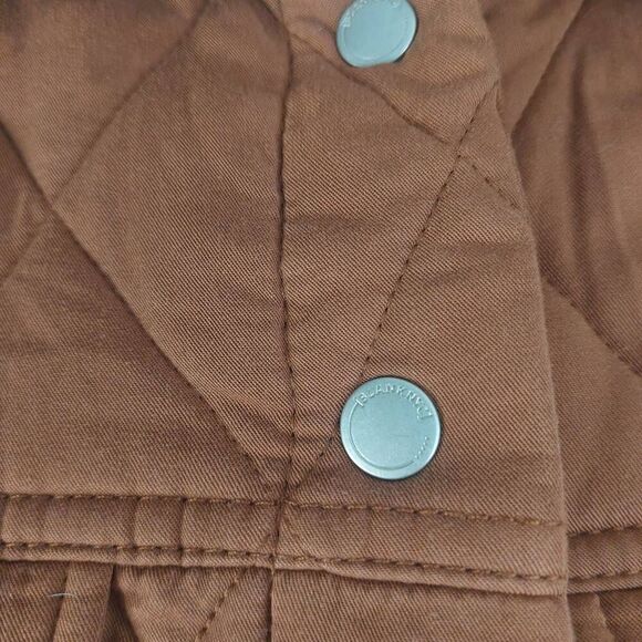 BLANK NYC Still Into You Quilted Crop Jacket | Brown M | Collared Snap Front - Picture 13 of 16